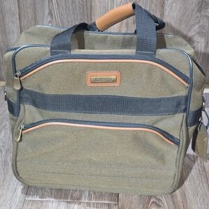 Gamma Travel Bag Luggage Carry‎ On Weekender Duffle Tan Black